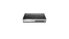 Switch D-Link DGS-1008MP, 8 porturi Gigabit, 8 porturi PoE 802.3af, PoEBudget 140W, Capacity 16Gbps, dektop, metal, negru