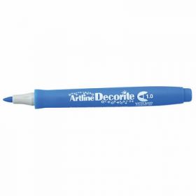 Marker ARTLINE Decorite, varf rotund 1.0mm - albastru