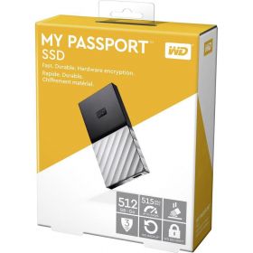 SSD extern WD 2.5" My Passport, 512GB, negru, USB 3.1