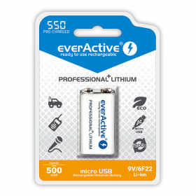 EverActive acumulator ready to use Li-Ion Professional Line tip 9V minim 550mA
