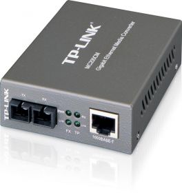 Switch media convertor TP-Link, 2 porturi (1x1000M SC/UPC port, 1x1000M RJ45 port (Auto MDI/MDIX), 1000Base-T to 1000Base-SX (SC), Multi-Mode, 550m, montabil in sasiu