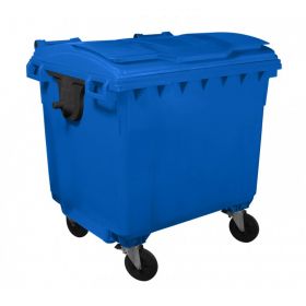Container gunoi 660 litri cu capac plat, albastru