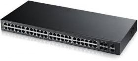 Zyxel GS2210-48 48-port GbE L2 Switch, 4x GbE combo (RJ45/SFP) porturi.