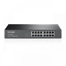 Switch TP-Link TL-SF1016DS, 16 porturi 10/100Mbps, 1U 13" Rackmount, metal