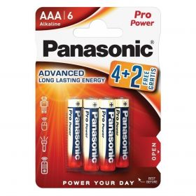 Panasonic baterie alcalina AAA (LR3) Pro Power B(4+2) LR03PPG/6BP 4+2