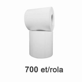 Role etichete de plastic ZINTA albe 100x56mm, 700 et./rola
