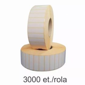 Role etichete semilucioase ZINTA 40x10mm, 3000 et./rola