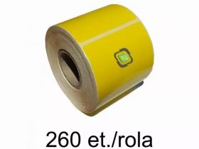 Role etichete semilucioase ZINTA 100x150mm, galbene, 260 et./rola