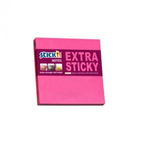 Notes autoadeziv extra-sticky 76 x  76mm, 90 file, Stick'n - magenta neon