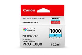 Cartus cerneala Canon PFI-1000PC , photo cyan, capacitate 80ml, pentru Canon imagePROGRAF PRO-1000.