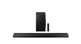 Soundbar Samsung HW-Q70T/EN, 3.1.2  Canale, 330W, Bluetooth, Subwoofer wireless, Wi-Fi, 1 x Optical, 1 x HDMI, Dolby Atmos, DTS, Negru