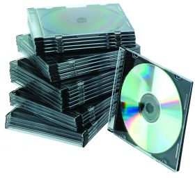 Carcasa slim pentru CD/DVD, 25 buc/set, Q-Connect