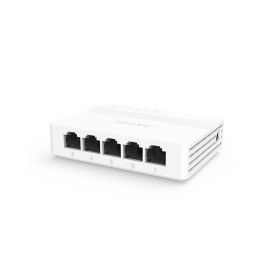 Switch 8 porturi Gigabit Hikvision DS-3E0508D-E L2, Unmanaged, 8 Gigabit RJ45 ports, Plug & play, Support ADI/ADIX, Standard: IEEE 802.3, IEEE 802.3u, IEEE 802.3x, IEEE 802.3ab; desktop plastic switch, dimensiuni: 142 × 90 × 23 mm, greutate: 0.065 kg