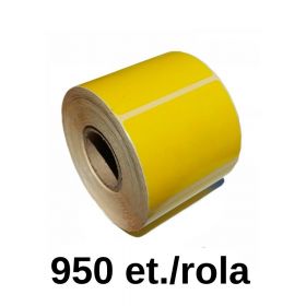 Rola etichete semilucioase ZINTA galbene 100x39mm, 950 et./rola