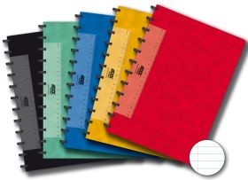 Caiet A4, 72 file - 90g/mp, coperta carton color embosat, AURORA Adoc - dictando