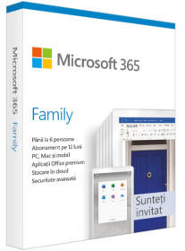 Licenta Cloud Retail Microsoft 365 Family Romanian Subscriptie 1 an Medialess P6