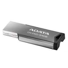 USB Flash Drive ADATA, UV250, 64GB, 2.0, Metalic, Argintiu