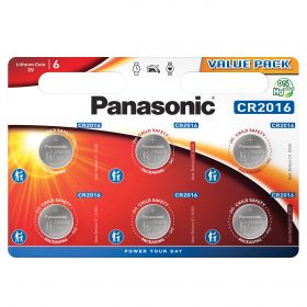 Panasonic baterie litiu CR2016 3V diametru 20mm x h1,6mm Blister 6bucCR-2016EL/6BP