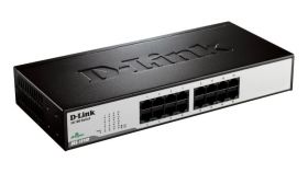 Switch D-Link DES-1016D, 16 porturi 10/100Mbps, Desktop / Rackmount, fara management, metal, negru