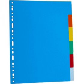 Separatoare carton color, A4, 180g/mp, 10 culori/set, Optima