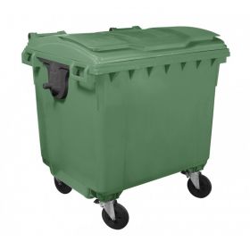 Container gunoi 660 litri cu capac plat, verde