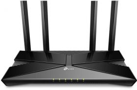 Wireless Router TP-LINK, AX10; 1.5 GHz Triple-Core CPU, 256 MB RAM, 16 MB Flash 1201 Mbps (5 GHz, 11ax), 300 Mbps (2.4 GHz, 11n), Standard and Protocol: IEEE 802.11ax/ac/n/a 5 GHz, IEEE 802.11n/b/g 2.4 GHz, 4× Fixed Omni-Directional Antennas, 1 × 1000/1