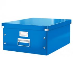 Cutie depozitare LEITZ WOW Click & Store, carton laminat, mare, albastru