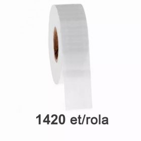 Role etichete de plastic ZINTA transparente 50x26mm, 1420 et./rola
