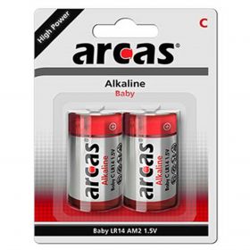 Arcas  baterie alcalina High Power C (LR14) Blister 2buc PM1