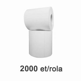 Role etichete de plastic ZINTA albe 110x64mm, 2000 et./rola