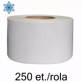 Role etichete de plastic ZINTA albe 100x200mm, pentru congelate, 250 et./rola