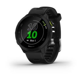 Garmin Smartwatch Forerunner 55 GPS Black  Specifications: Application: Cycling, Running, Swimming, Triathlon, Outdoor Navigation: no Operation: buttons Speed: GPS Heart Rate: Wrist measurement, heart rate chest sensor (optionally available) Accelerometer