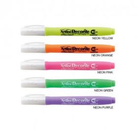 Marker ARTLINE Decorite, varf flexibil (tip pensula) - mov neon