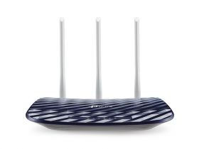 Router Wireless TP-Link ARCHER C20, 1xWAN 10/100, 4xLAN 10/100, 3 anteneexterne, dual-band AC750 (433/300Mbps), Buton WirelessON/OFF,buton WPS