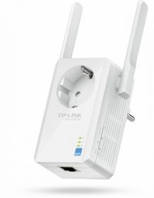 Wireless Range Extender Tp-link, N300, Wall Plugged, 2.4GHz, 2 antene interne, 1 port LAN/WAN, Range extender button / Range extender mode