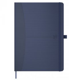 Caiet cu elastic, A5, OXFORD Signature Touch, 80 file - 90g/mp, Scribzee, dictando - albastru