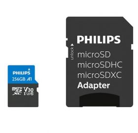 Card memorie Micro SDXC, cu adaptor SD, clasa 10, PHILIPS - 256GB