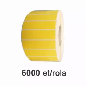 Role etichete semilucioase ZINTA galbene 100x23mm, 6000 et./rola
