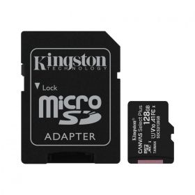 MicroSD Kingston, 128GB, Select Plus, Clasa 10 UHS-I Performance, R: 100 MB/s, include adaptor SD (pentru telefon)
