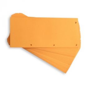 Separatoare carton pentru biblioraft, 190g/mp, 105 x 240 mm, 60/set, OXFORD Duo - orange