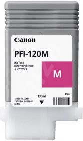 Cartus cerneala Canon PFI-120M, magenta, capacitate 130ml, pentru Canon TM 200/205/300/305.