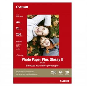 Hartie foto Canon PP-201 A4, dimensiune A4, 20 coli, tip glossy, greutate 260g/m2