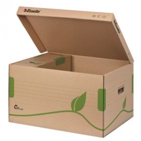 Container arhivare si transport ESSELTE Eco, cu capac, carton, natur