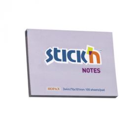 Notes autoadeziv 76 x 101 mm, 100 file, Stick'n - lila pastel