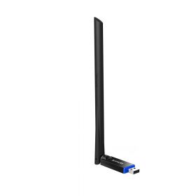 Tenda AC650 Dual-band Wireless USB Adapter, U10; Interface: USB2.0; 1* 6dBi external detachable antenna; Standard and Protocol: IEEE802.11b,IEEE 802.11g, IEEE 802.11n, IEEE 802.11a,IEEE 802.11ac, 5 GHz 433Mbps, 2.4 GHz 200Mbps.