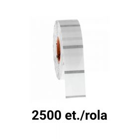 Rola etichete ZINTA, BOPP, transparente 40x20mm, black mark, 2500 et./rola
