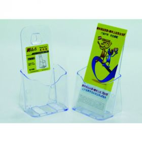 Display plastic pentru brosuri, de birou/perete, 1 x 1/3A4, KEJEA - transparent