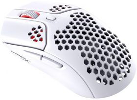 Mouse HP cu fir, HYPERX Pulsefire Haste, Pixart 3327 sensor, DPI pana la 6.200, RGB Gaming Mouse, greutate 123g, Wireless, White
