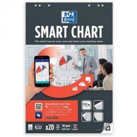 Rezerva hartie flipchart, 65x98cm, OXFORD Smart Chart, 20coli/top, 90g/mp, Scribzee - matematica