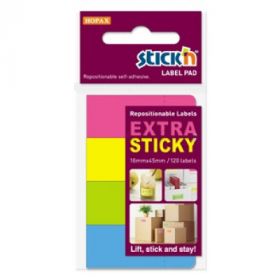 Etichete autoadezive 18 x 44 mm, 4 x 120 etichete/set Stick'n Extra sticky label - neon asortate